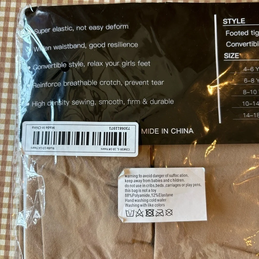 Pro Dance Tights. Girl size 10-14. NEW